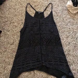 Sheer open back tank